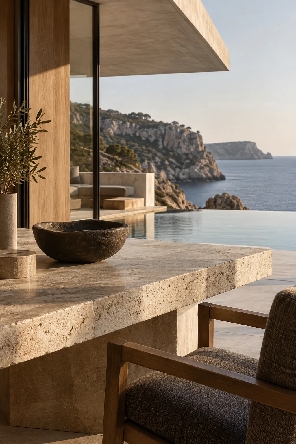 Камень и керамика в интерьере Cala