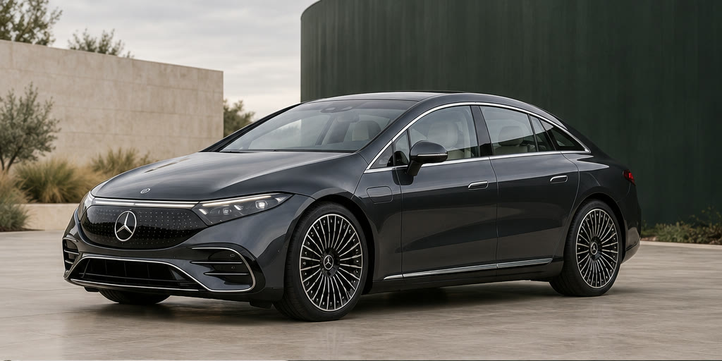 Mercedes-Benz EQS 450, передний ракурс