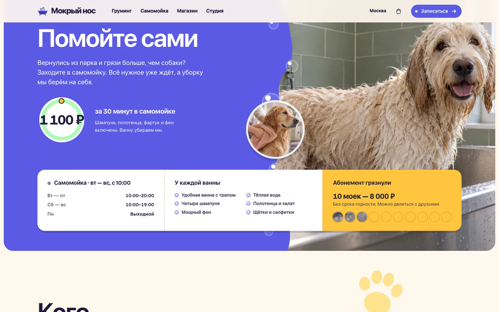 Мокрый нос: экран 3